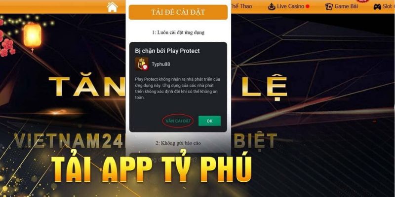 Lưu ý về việc tải app nhà cái Typhu88 hôm nay